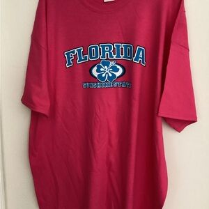 108. Gildan Hot Pink Florida Tee - Short Sleeve NWOT Unisex